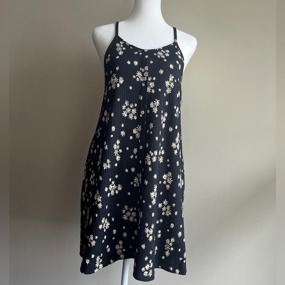 Young Teen Girl’s Medium Black Floral Mini Dress